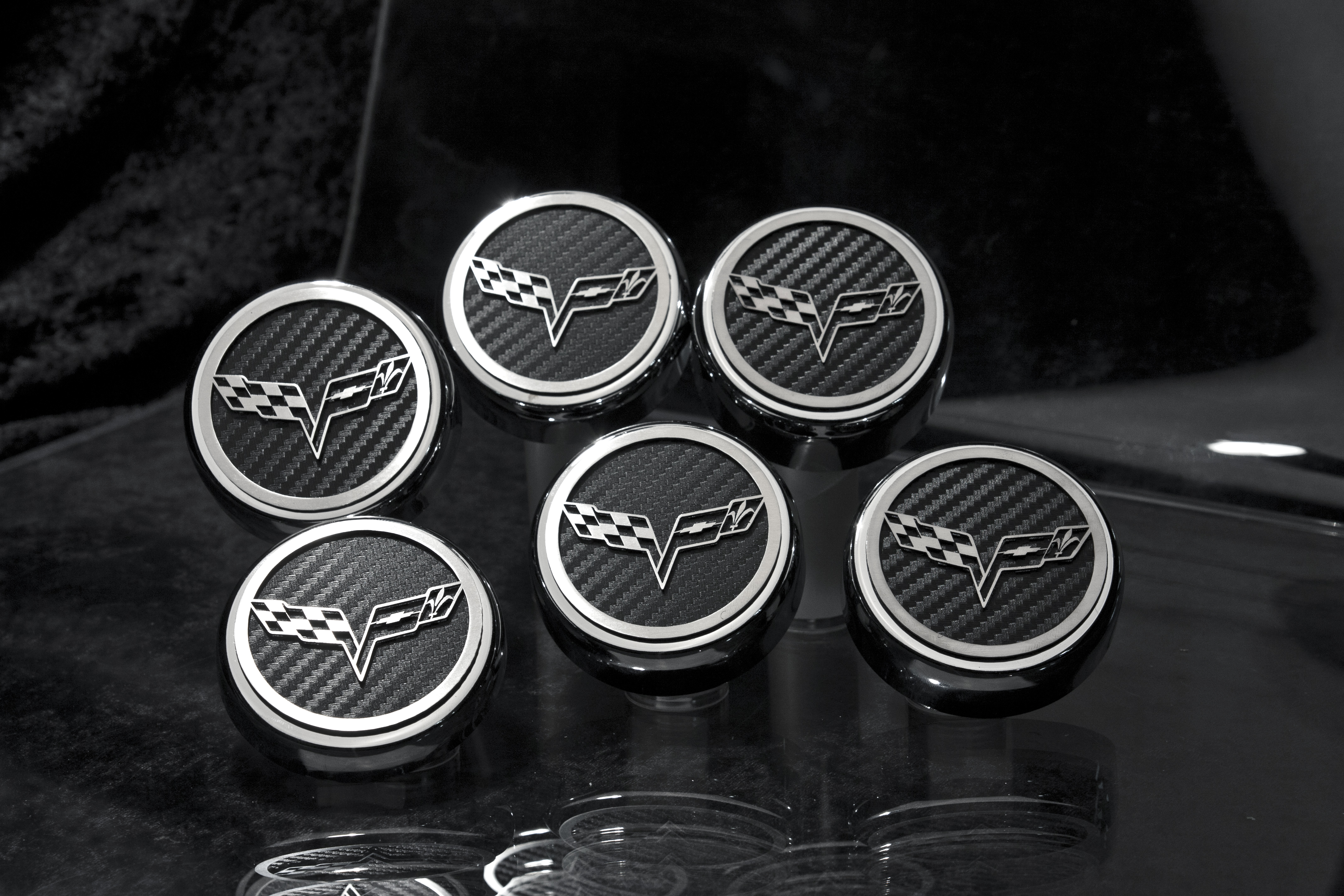 Corvette C6 2005-2013 Cap Cover Set GM LICENSED Series 6pc Factory Standard